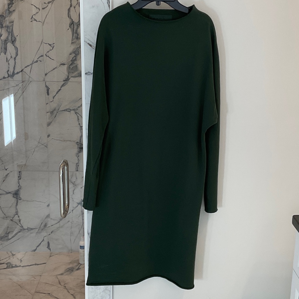 Frank & Eileen Izzie Sweatshirt Party Dress - Green M
